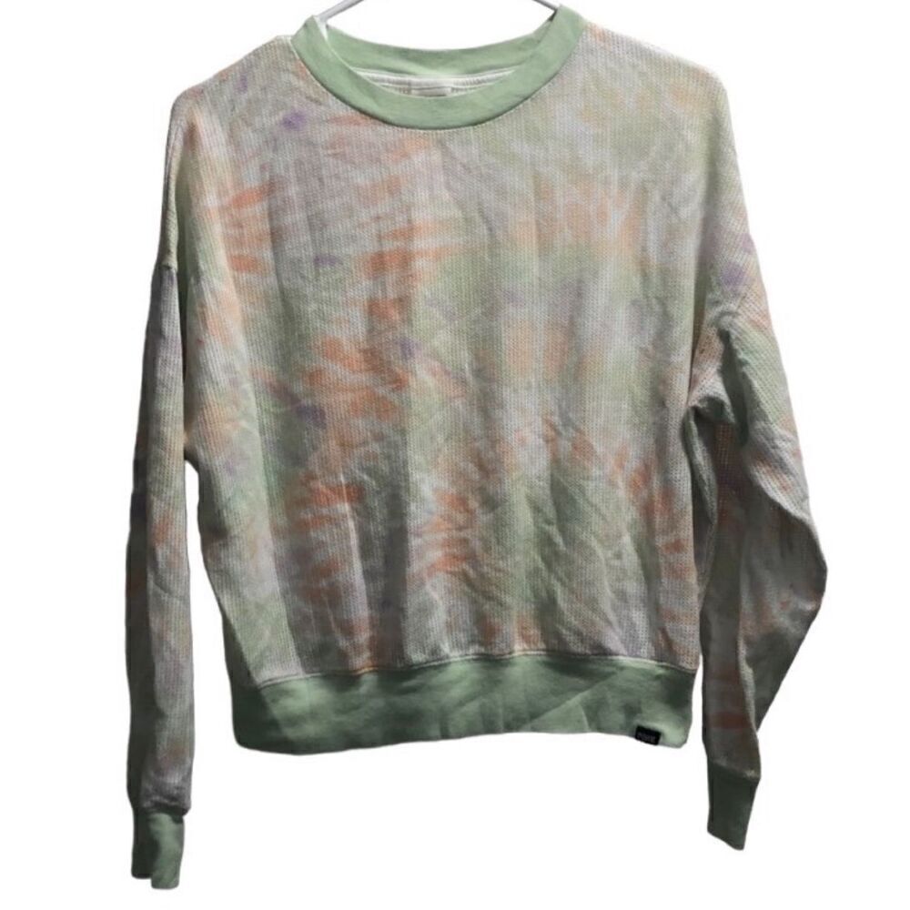 Women’s PINK VICTORIA'S SECRET Mesh Pastel Tie-Dye Crewneck Sweatshirt Sz.M